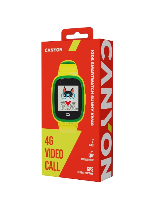 Детские смарт часы Canyon Sunny KW 48, 4G, LTE с GPS трекером и видеозвонком