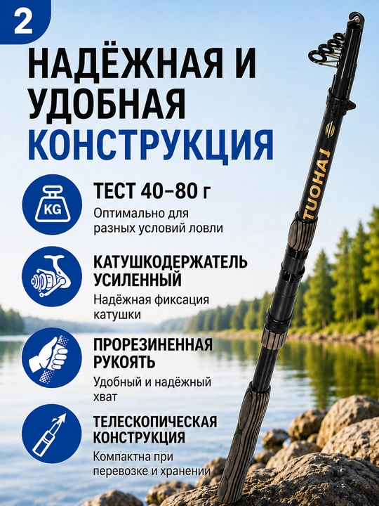 Спиннинг с катушкой и леской набор для рыбалки для начинающих