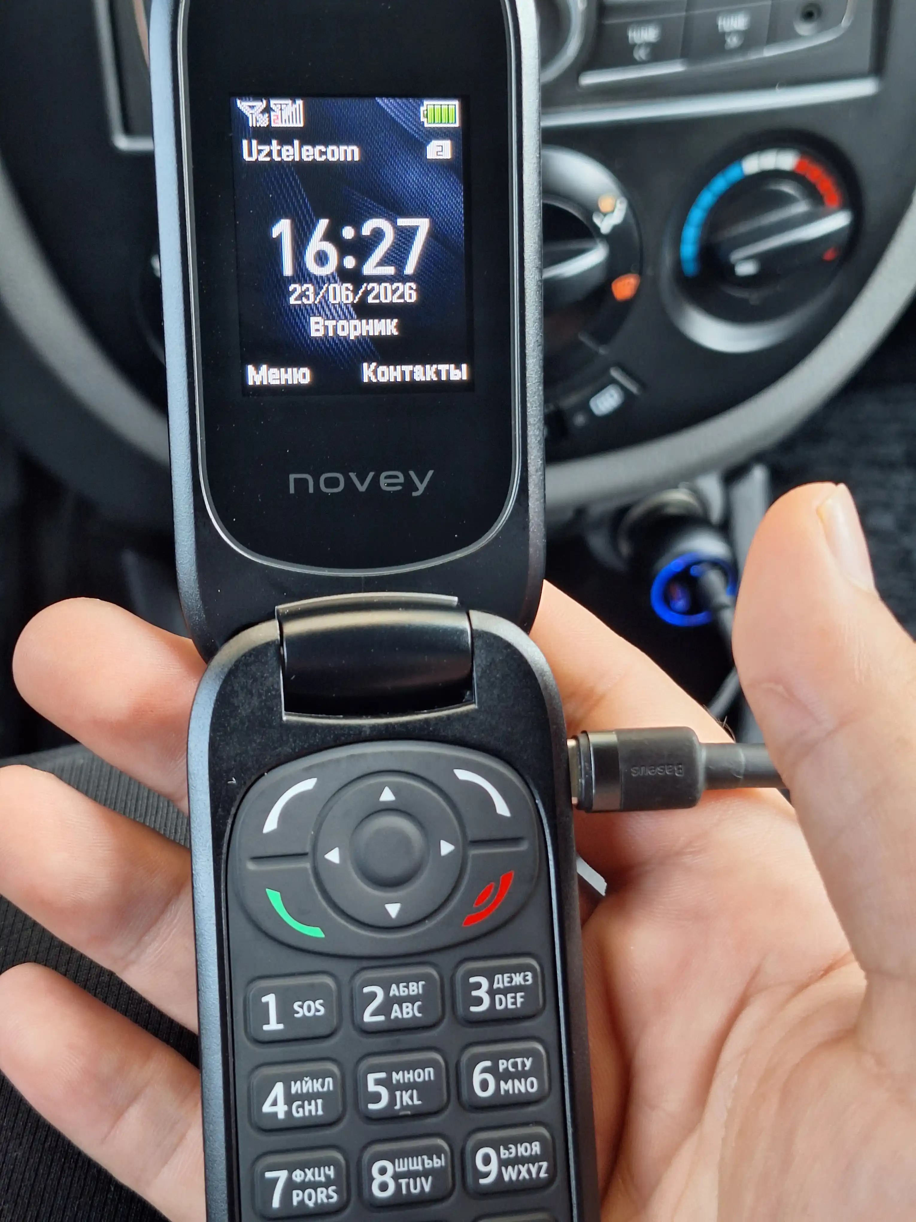 Кнопочный телефон-раскладушка Novey Z350, лягушка, без камеры