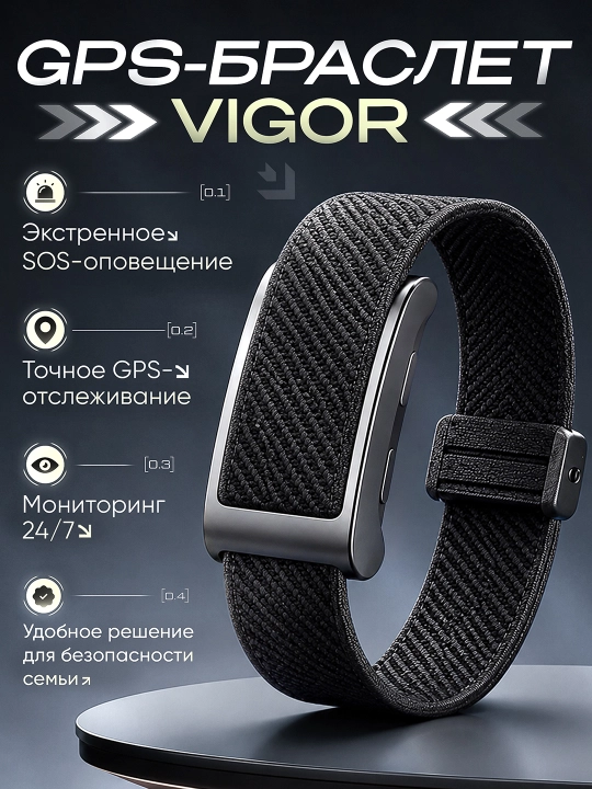 VALDUS VIGOR Smart Bracelet - GPS-navigatsiya, salomatlik nazorati va SOS himoyasi 24/7 - 