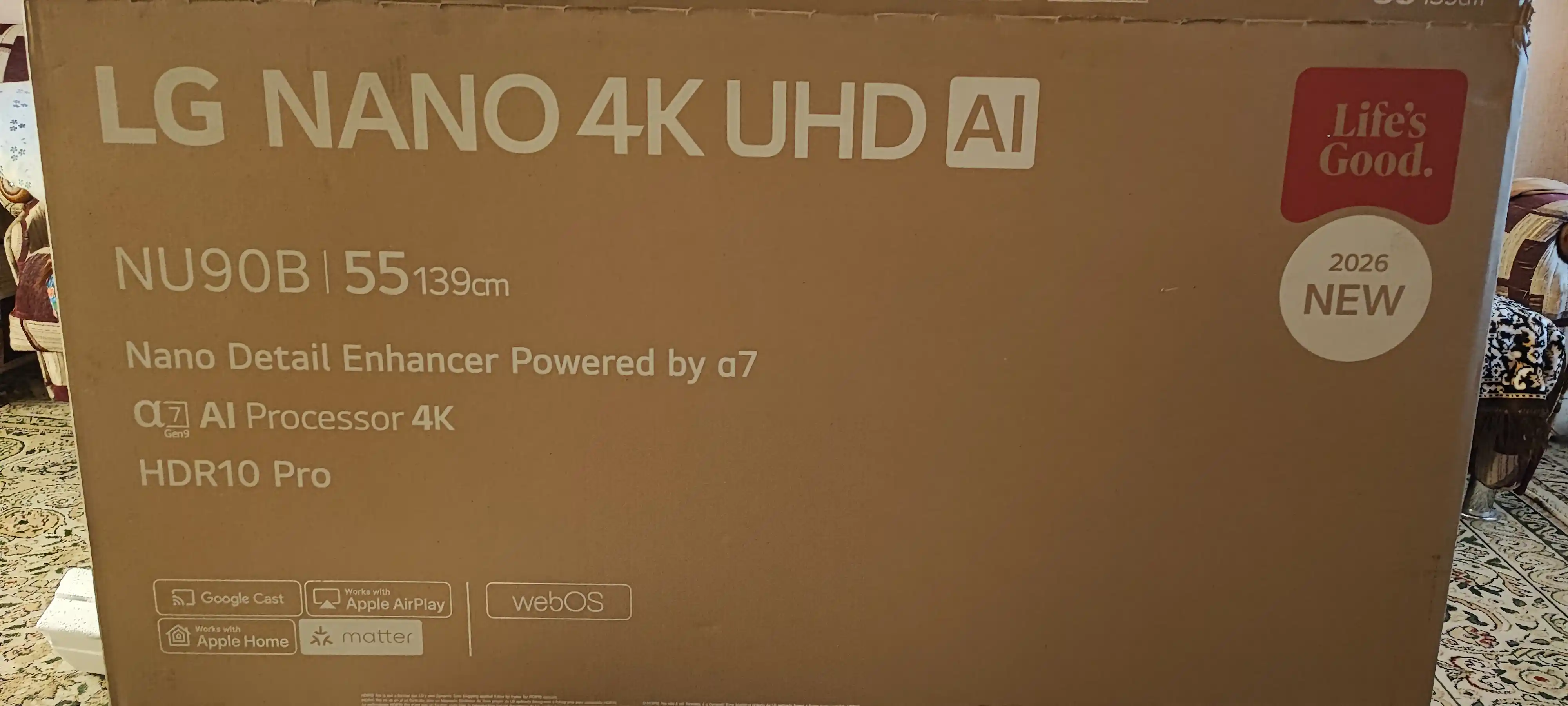 Телевизор LG NU900B6LA, Smart TV LG NANO 4K UHD AI 2026