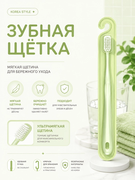Зубная щётка, для чувствительных зубов, 1 и 2 шт