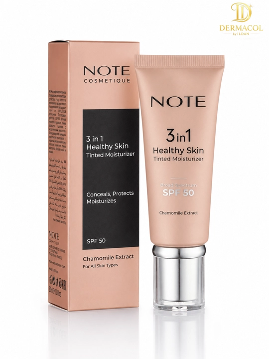 Тонирующий крем для лица NOTE 3 in 1 Healthy Skin Chamomile Extract
