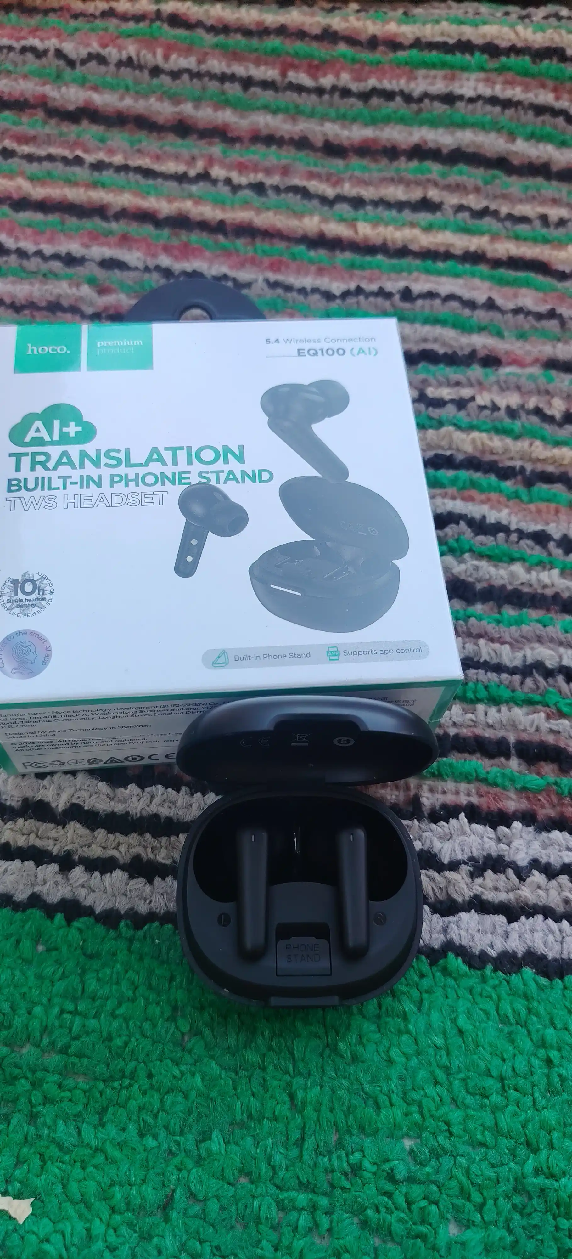 Simsiz HOCO EQ100 TWS quloqchinlari 134 tilga tarjima qilish, ANC, Bluetooth 5.4, aqlli sensorlar