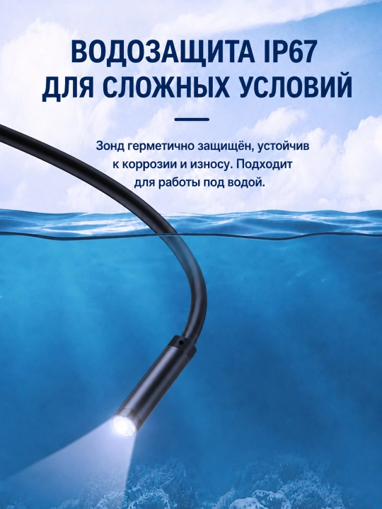 Egiluvchan suvga chidamli USB-endoskop 7 mm diagnostik kamera