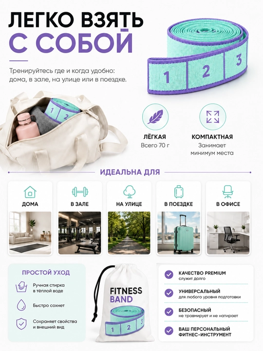 Фитнес резинки тканевые для ног и ягодиц, набор эспандеров для тренировок