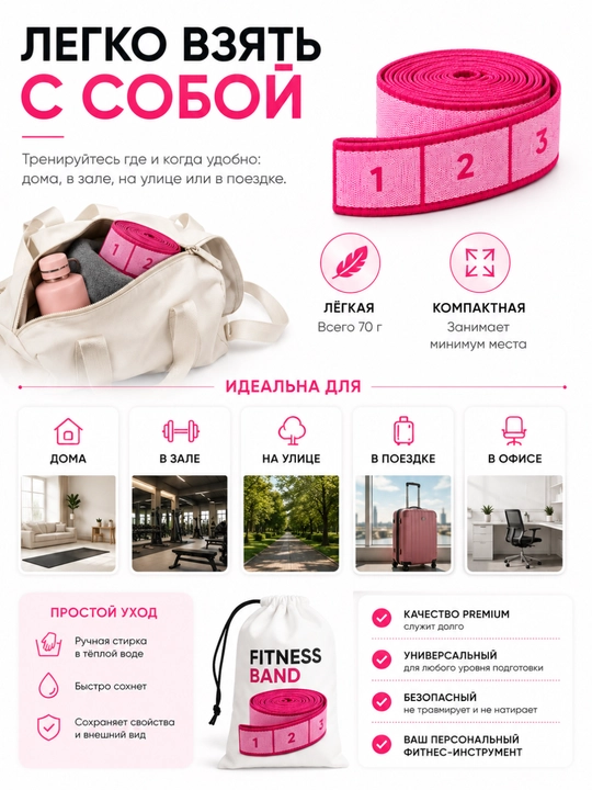 Фитнес резинки тканевые для ног и ягодиц, набор эспандеров для тренировок