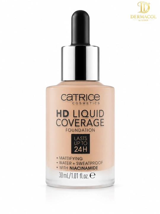 Матовый тональный крем Catrice HD Liquid Coverage тон 020 стойкий финиш для лица