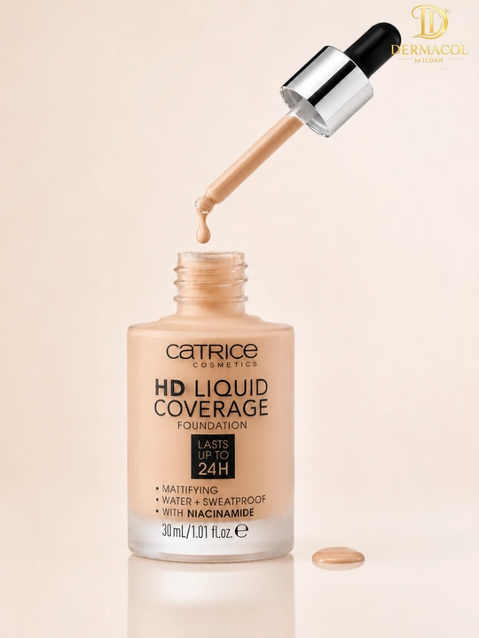 Матовый тональный крем Catrice HD Liquid Coverage тон 020 стойкий финиш для лица