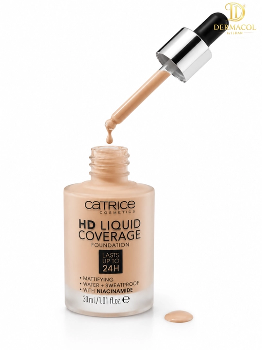 Матовый тональный крем Catrice HD Liquid Coverage тон 020 стойкий финиш для лица