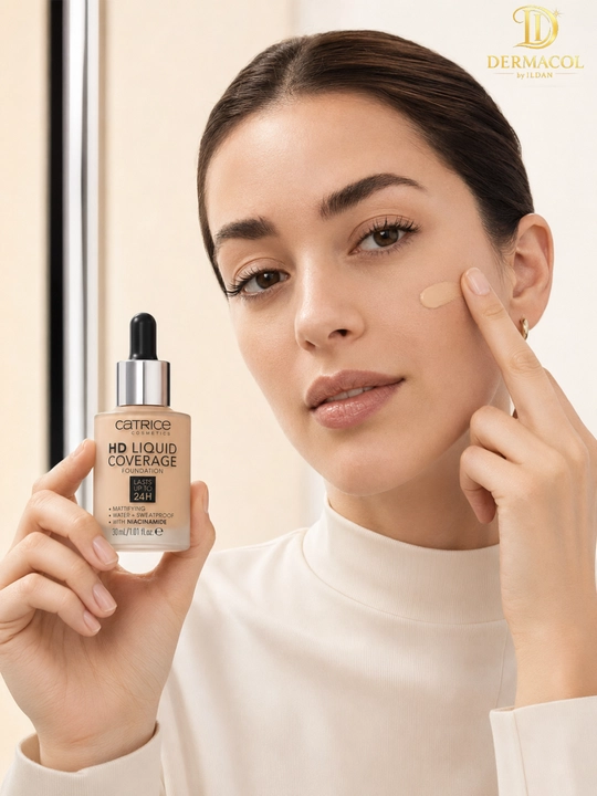 Матовый тональный крем Catrice HD Liquid Coverage тон 020 стойкий финиш для лица