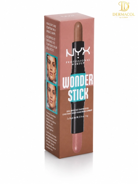 Двойной кремовый стик для скульптуринга лица NYX Professional Wonder Stick Medium Fan