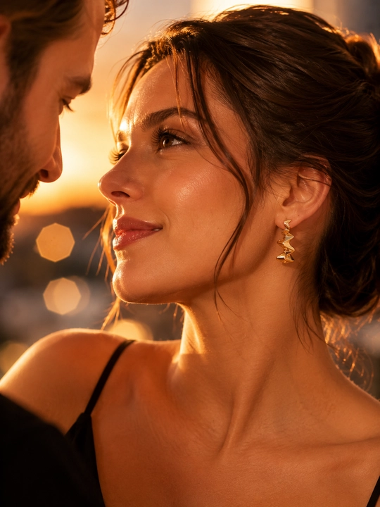Серьги женские, Van Cleef, с фианитами, золотистые и серебристые