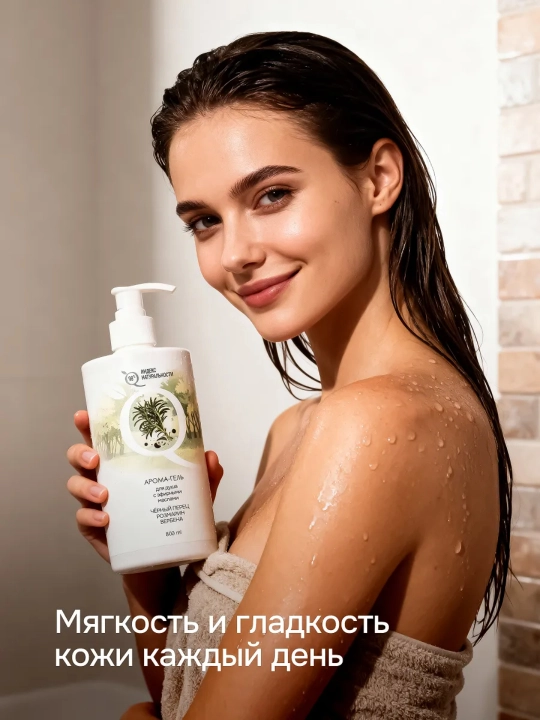 800 ml efir moylari qo‘shilgan ayollar dush uchun namlantiruvchi xushbo‘y gel