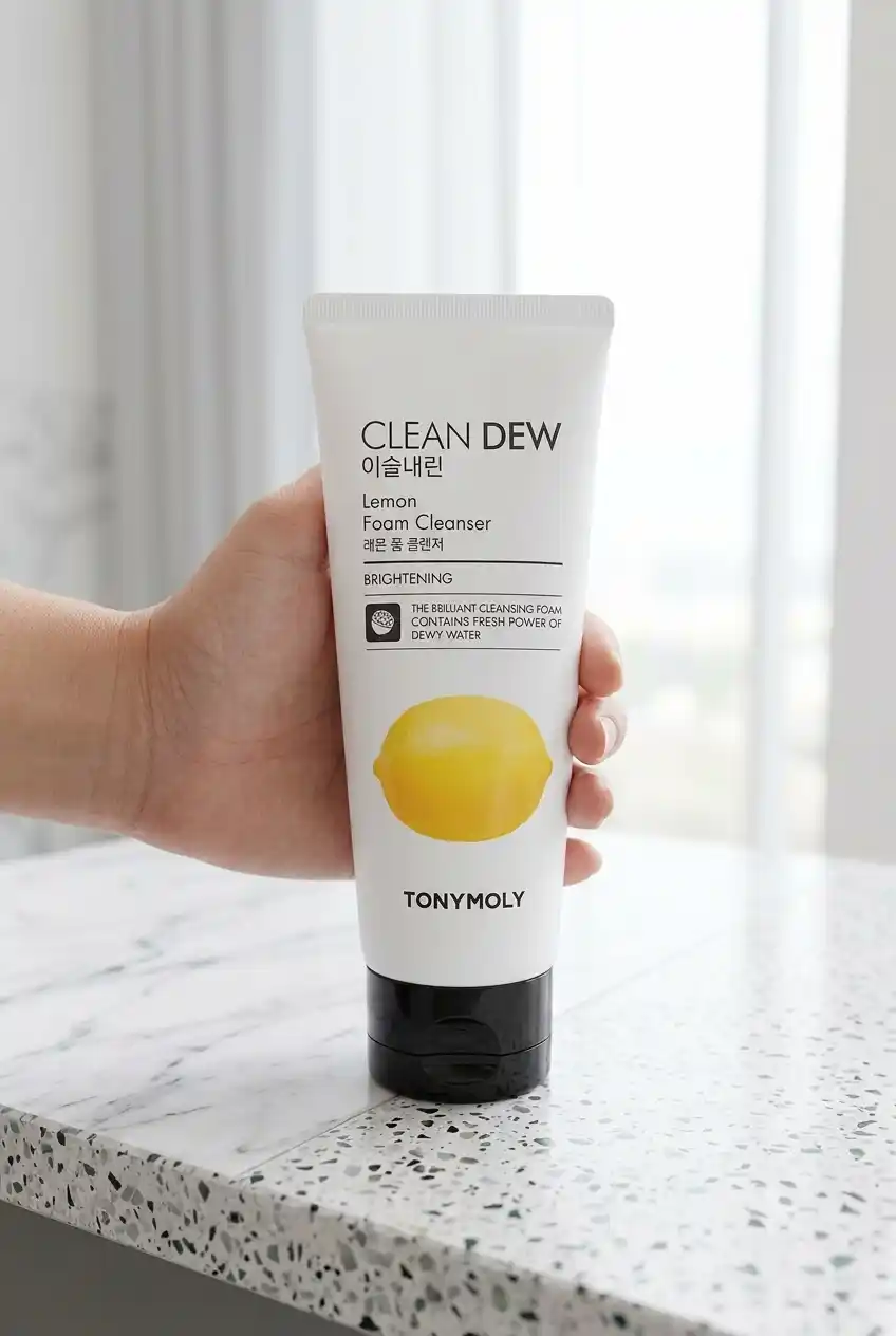 TonyMoly Clean Dew brendining yuzni tozalash uchun ko'pik, makiyajni tozalaydi, oqartiradi