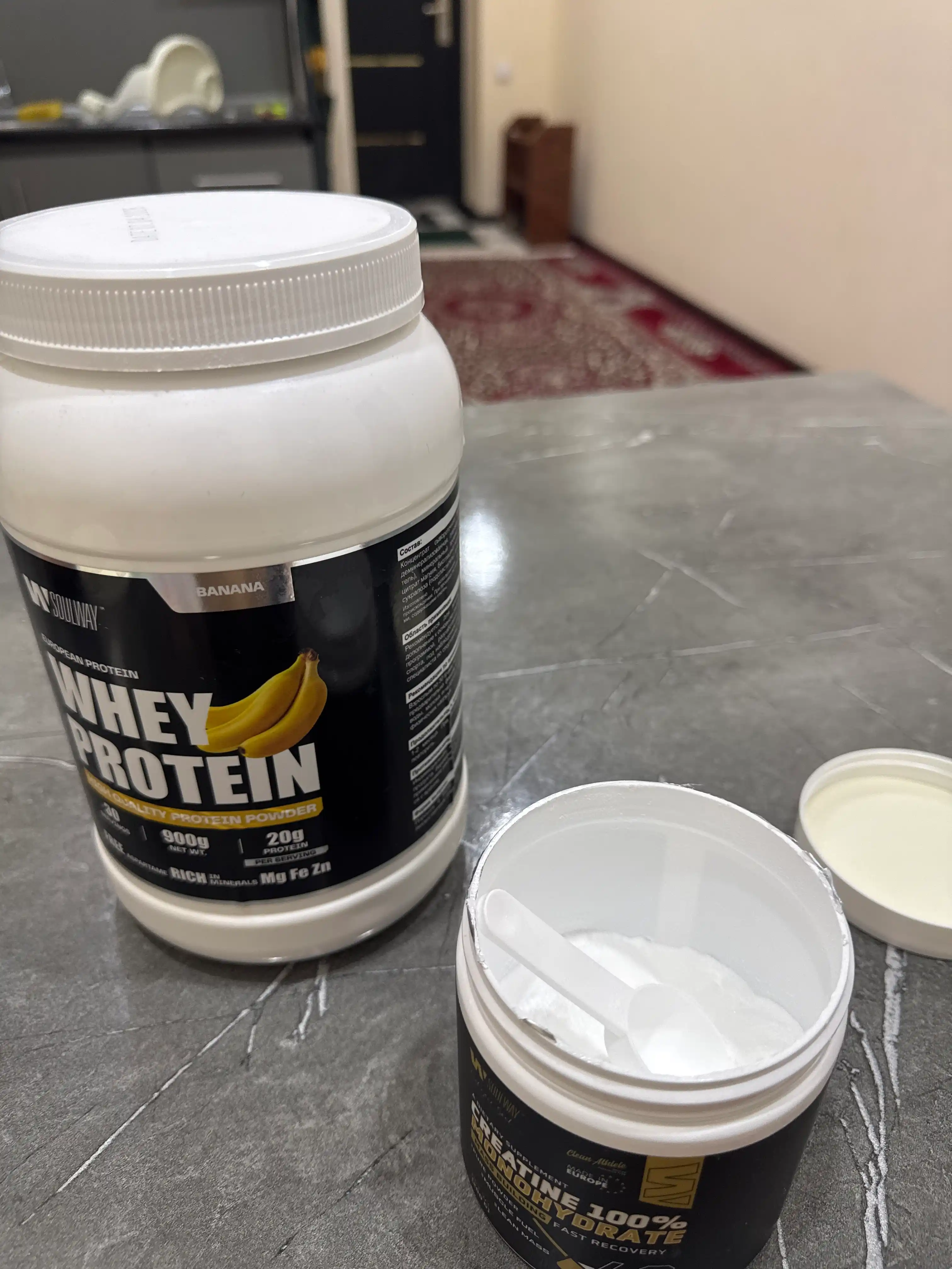 Mushak massasini oshirish uchun Whey zardob oqsili va Soulway kreatin monogidrati majmuasi