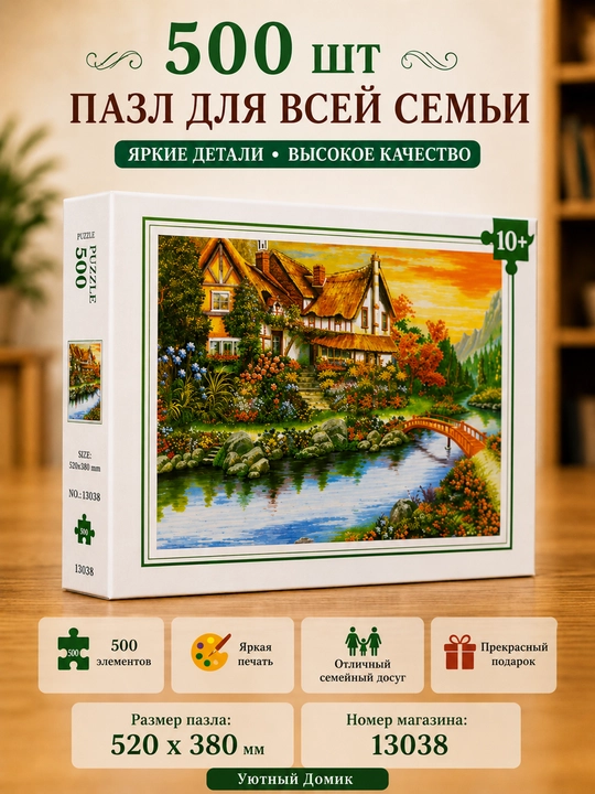 Пазл 500 / 1000 деталей для взрослых и детей — большой выбор рисунков пазлы - 