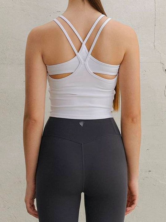Ayollar sport maykasi top trikotaj short-top fitnes yoga va sayr uchun kalta kiyim rubchik