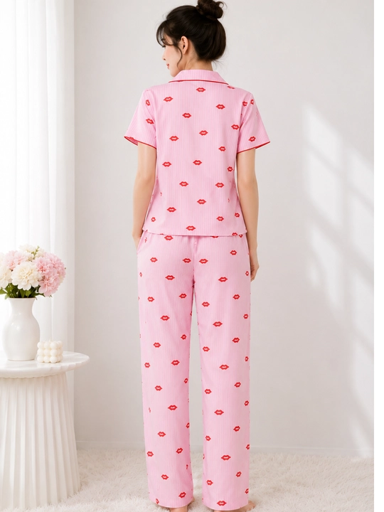 Ayollar uchun paxtali pijama to‘plami, yumshoq, qulay, 46-52 razmer