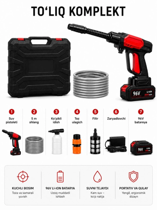 Yuqori bosimli avtomobil yuvish mashinasi, karcher