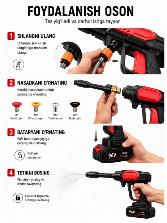 Yuqori bosimli avtomobil yuvish mashinasi, karcher