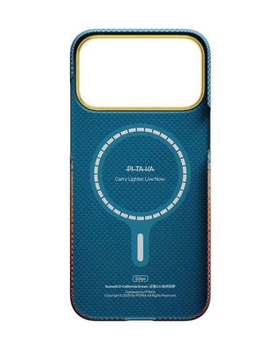 Chexol Pitaka Iphone 17 Pro, Pro Max, Magsafe bilan, ultra yupqa, o'ta mustahkam kevlardan