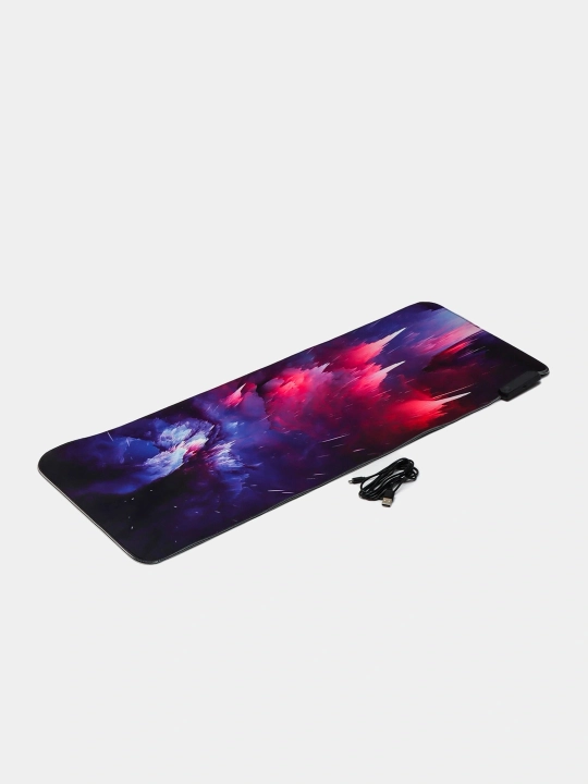 Коврик для мыши, игровой, с принтом и подсветкой, на стол для ПК, 300 * 800 * 4 мм