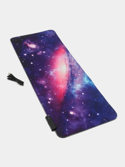 Коврик для мыши, игровой, с принтом и подсветкой, на стол для ПК, 300 * 800 * 4 мм