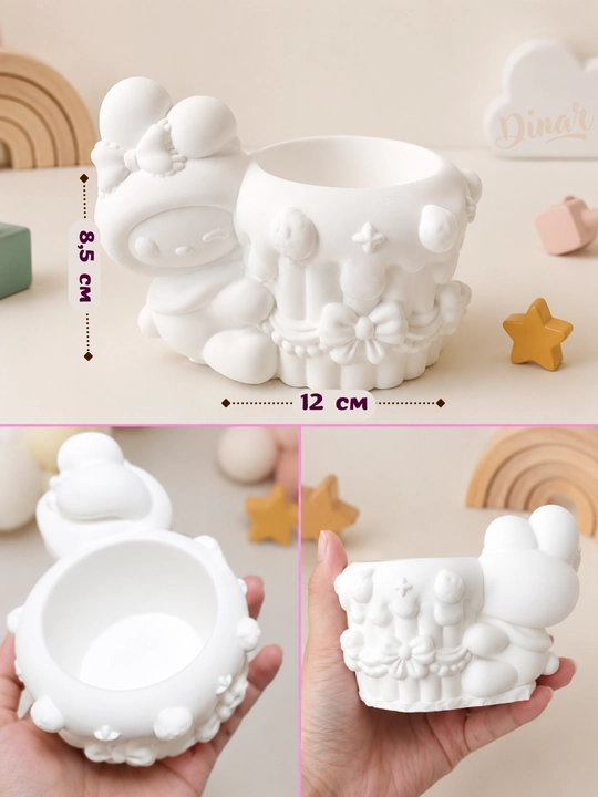 DIY ijodiy to'plami: Sanrio gipsli figuralar kolleksiyasi, bo'yoqlar va mo'yqalam bilan