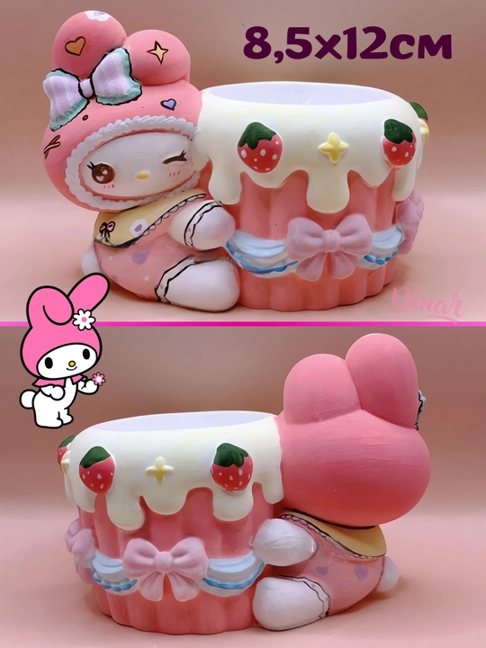 DIY ijodiy to'plami: Sanrio gipsli figuralar kolleksiyasi, bo'yoqlar va mo'yqalam bilan