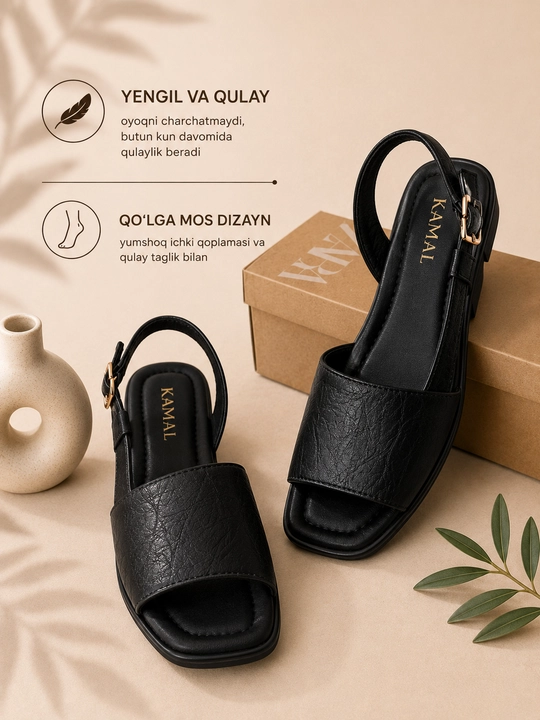 Ayollar sandalilari, ayollar poyabzali, qulay bosonojka, yumshoq poyabzal, 36-40 sm - 