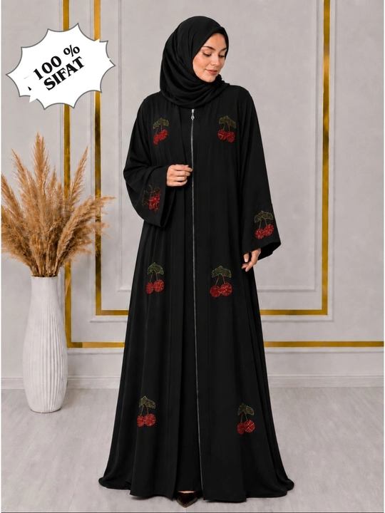 Ayollar abaya-nakidkasi uzun, shifonli, milliy uslubdagi, yengil yozgi nakidka - 