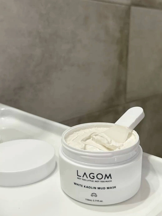 Lagom White Kaolin Mud Mask 110 ml – yuz uchun tozalovchi kaolin loy niqobi