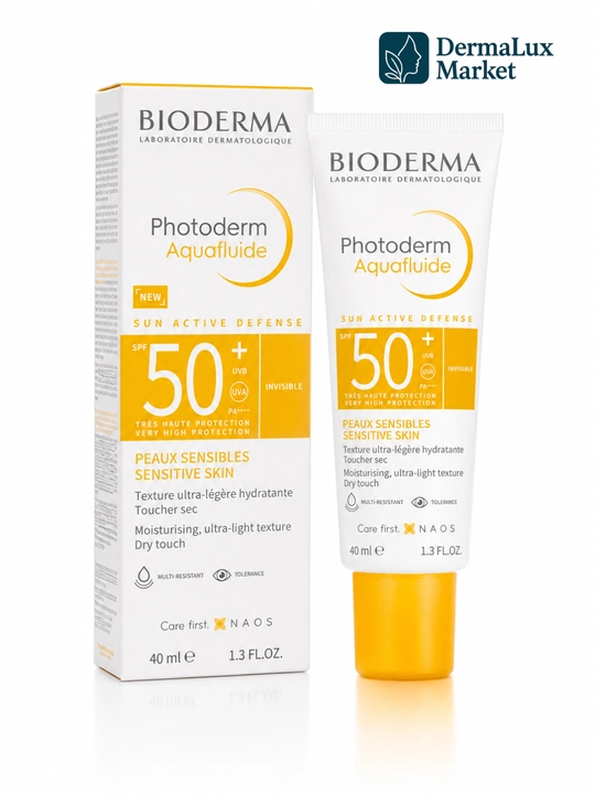 Yengil tekstura va ko‘rinmas qulaylik Photoderm Aquafluide Bio  SP 50 40 mla