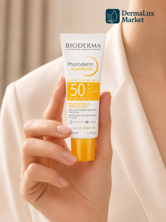 Yengil tekstura va ko‘rinmas qulaylik Photoderm Aquafluide Bio  SP 50 40 mla