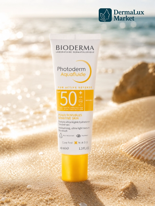 Yengil tekstura va ko‘rinmas qulaylik Photoderm Aquafluide Bio  SP 50 40 mla