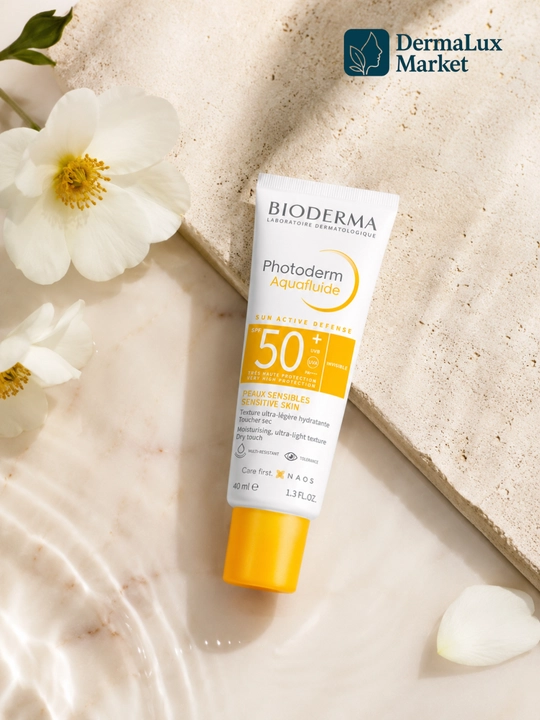 Yengil tekstura va ko‘rinmas qulaylik Photoderm Aquafluide Bio  SP 50 40 mla