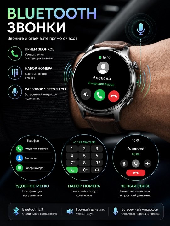 Смарт-часы Mibro Lite 3 Pro AMOLED, GPS, Bluetooth-звонки, 2 ремешка