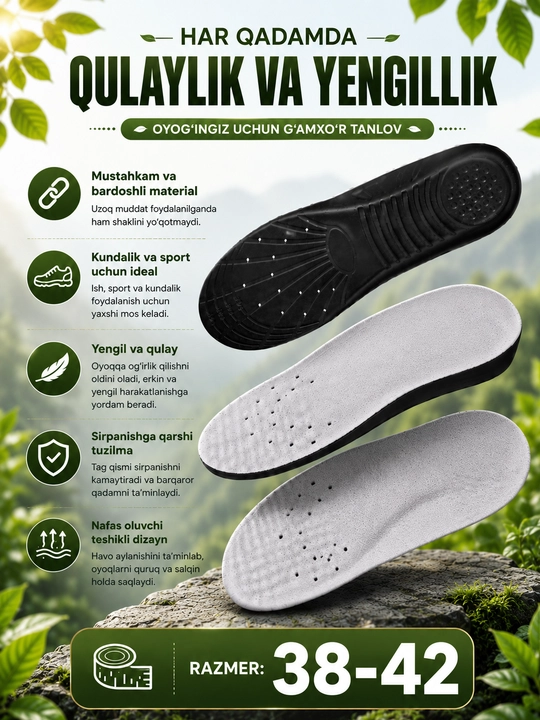 Amortizatsion taglikchalar 38-42 razmer