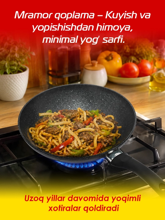 Tova Kukmara WOK, qora mramor, 280/ 95 mm