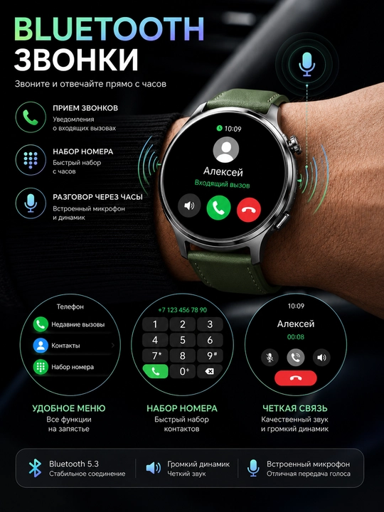 Смарт-часы Mibro Lite 3 Pro AMOLED, GPS, Bluetooth-звонки, 2 ремешка