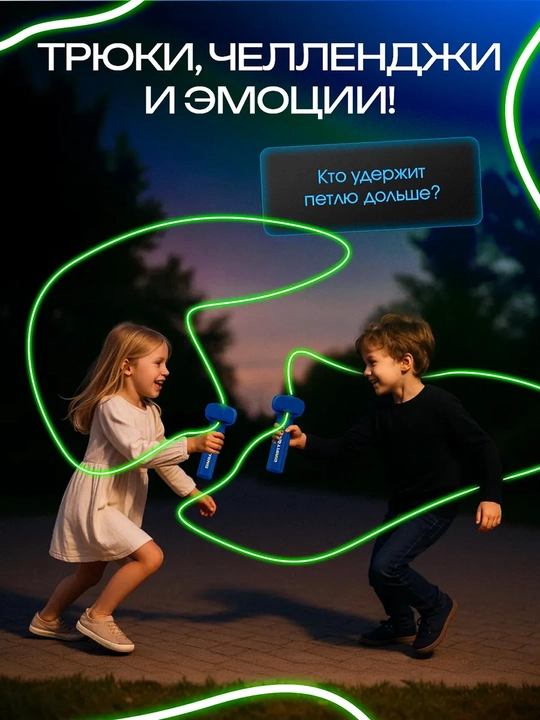 Светящееся лассо игрушка антистресс, Loop Lasso для детей, 3+