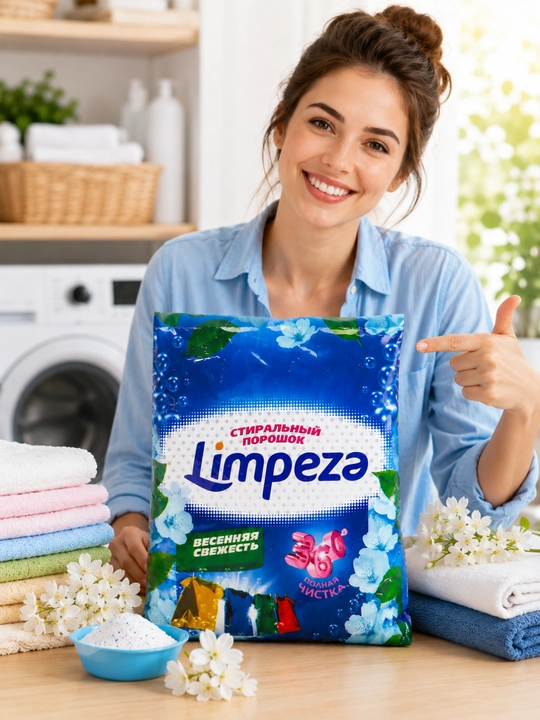 Kir yuvish kukuni "LIMPEZA" (qo'lda yuvish uchun), 900 g