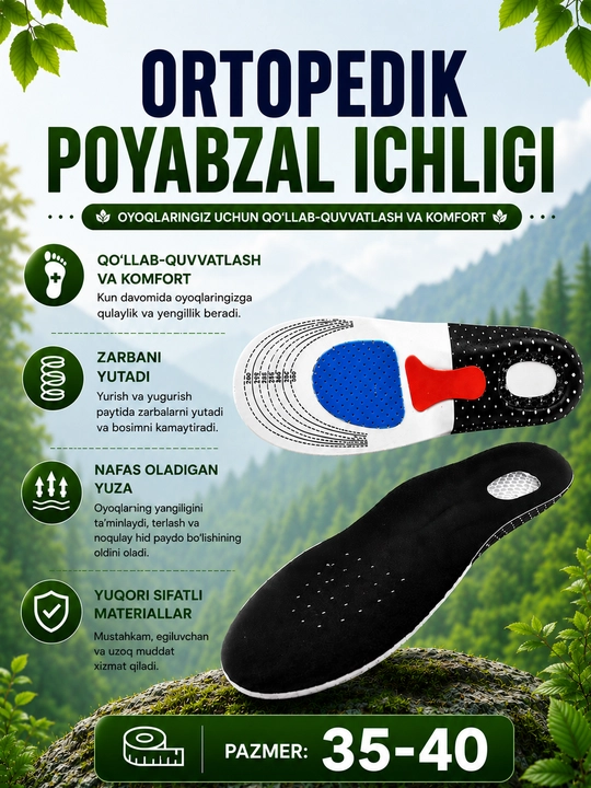 35-40 o‘lchamli ortopedik tagliklar