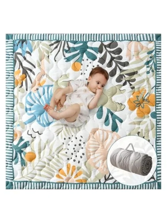 Momcozy Baby Play Mat 127×127 sm o‘lchamli, yig‘iladigan, suv o‘tkazmaydigan bolalar o‘yin gilami - 