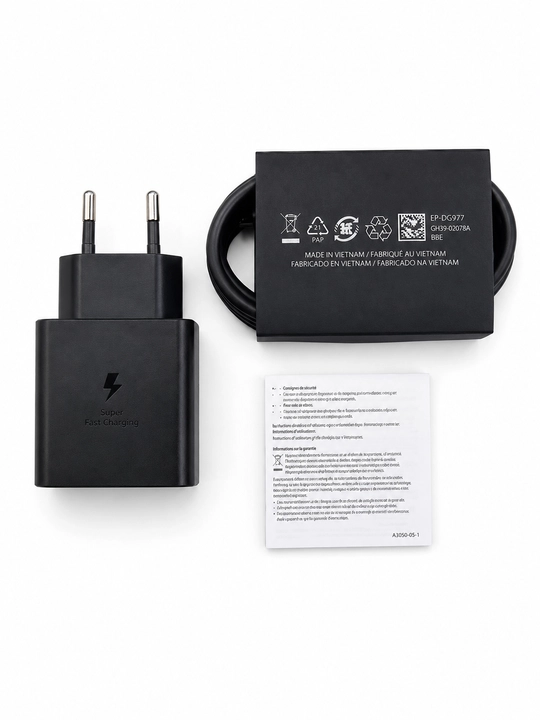 Samsung 45W USB-C (Type-C) Быстрое зарядное устройство + кабель USB-C 5A 1.8м
