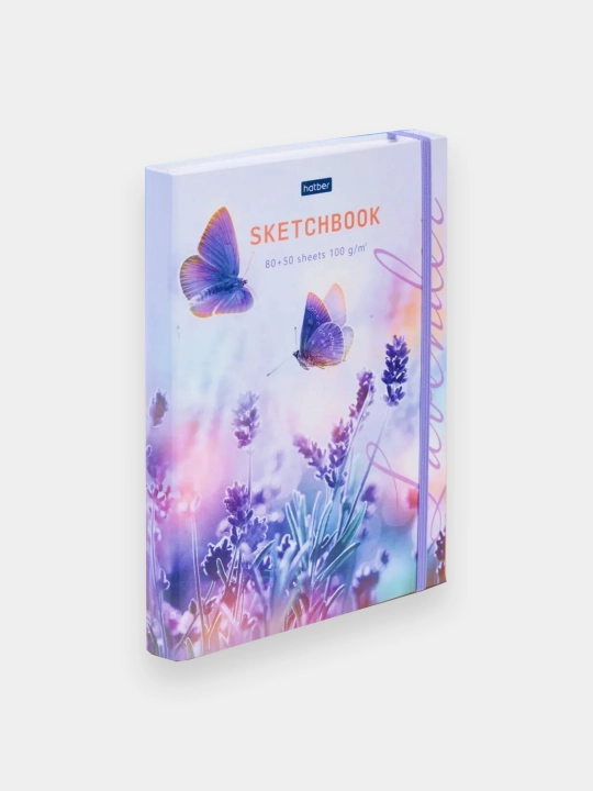 SketchBook 80-50л А5ф 100г/кв.м с твердой обложкой с клапаном на резинке -Нежность- 31745