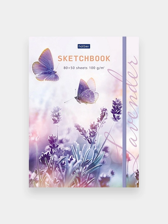 SketchBook 80-50л А5ф 100г/кв.м с твердой обложкой с клапаном на резинке -Нежность- 31745 - 