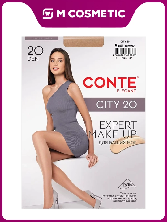 CONTE ELEGANT City Колготки женские 20 den размер 5 бронза - 