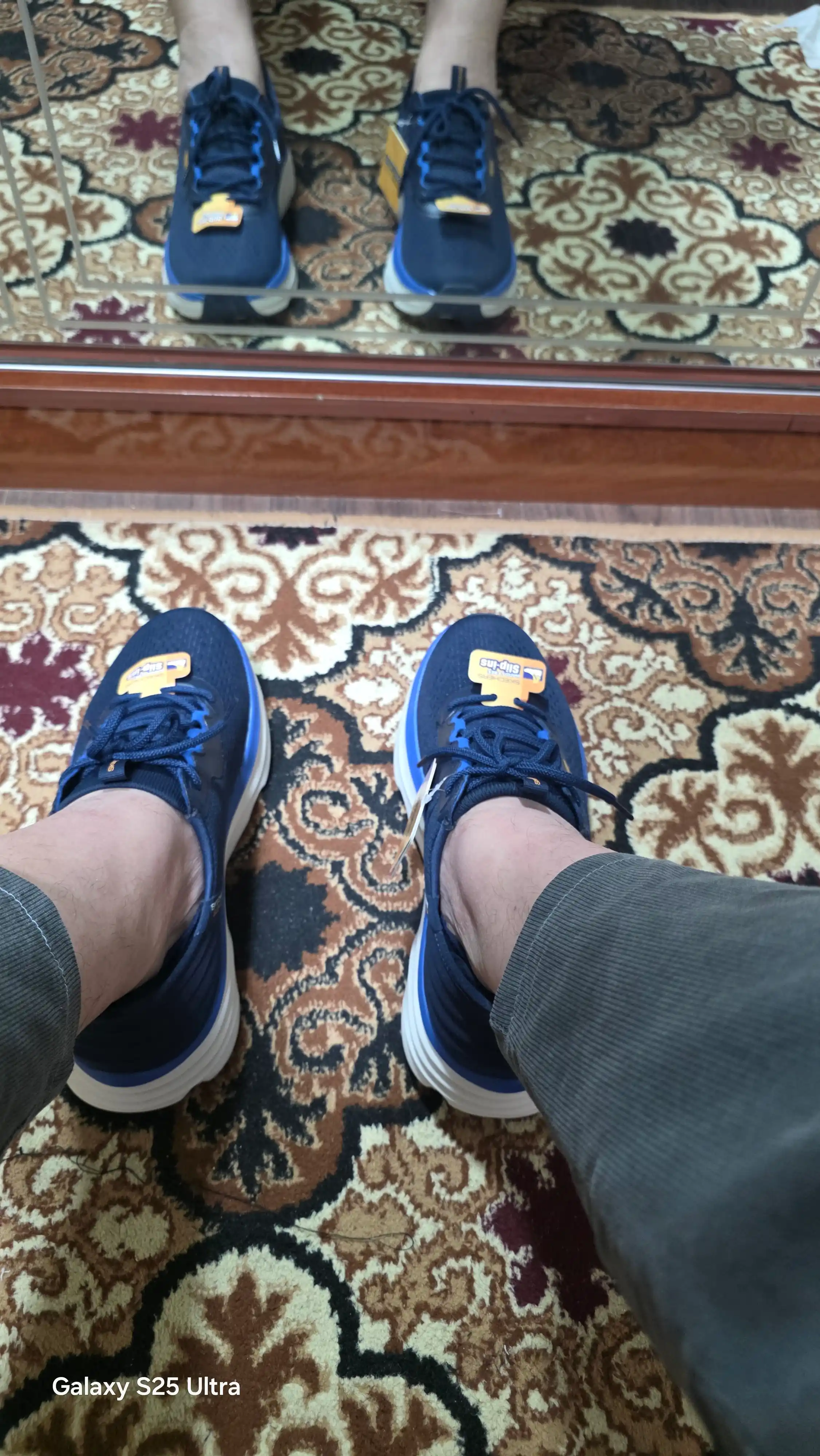 Кроссовки мужские Skechers Slip-ins D'Lux Vapor на шнуровке, стирка в машине